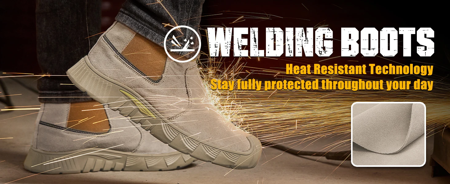 Fabrikqualität Herren-Sicherheitsschuhe Komfortable Herren-Arbeitsschuhe Unzerstörbare Durchstichsichere Leichte Outdoor-Arbeitsstiefel – Detail 4