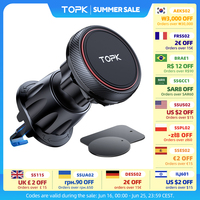 TOPK Magnetic Car Phone Mount in Car Phone Holder Air Vent Magnetic, 6 N52 Magnets Universal Mobile Phone Holders for iPhone 15