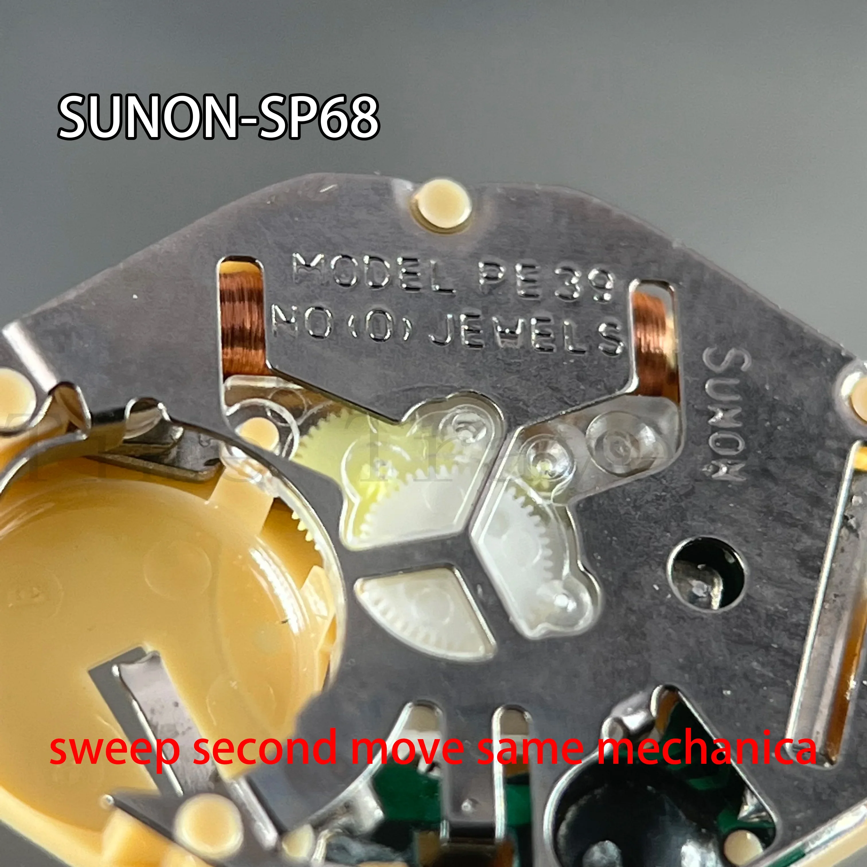 Sp68 China Sunon Beweging Quartz Beweging Sweep Tweede Beweging Dezelfde Mechanische 3 Handen Beweging