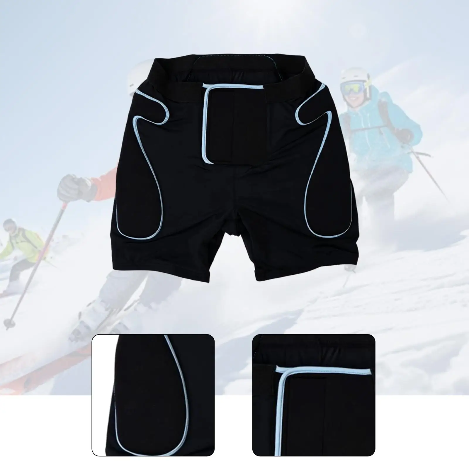 Protective Padded Shorts Comfortable Tear Resistant Sportswear Hip Protection Butt Pad Crash Pad for Snowboarding Skating Skiing