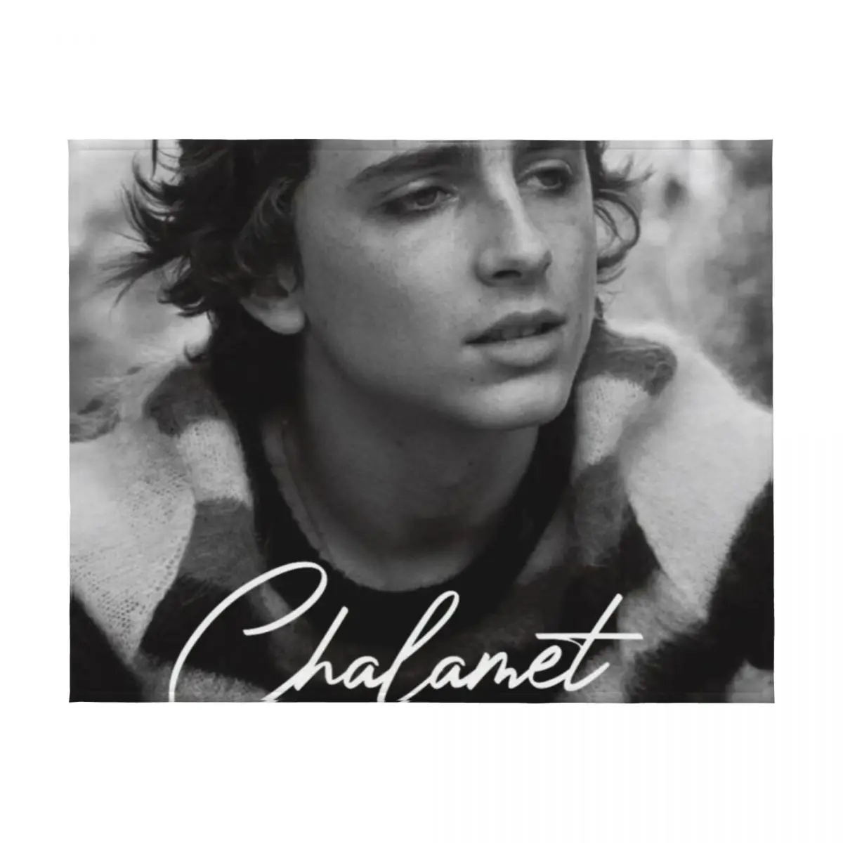 Timoth? Koc z wzorem Chalameta, miękki pled, duży koc na sofę, koce polarowe