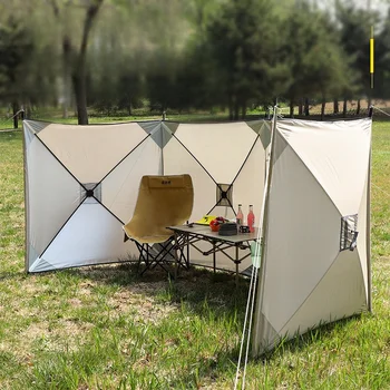 5.6M Windproof Windscreen Folding Windproof Shield Outdoor Wind Picnic Tent Camping Large Parasol Nature Hike Shelter