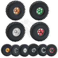 Metal 1.9 Inch Beadlock Wheel Rim Tires Set for 1/10 RC Crawler Car Axial SCX10 II 90046 TRX-4 VS4-10 GRT 86010