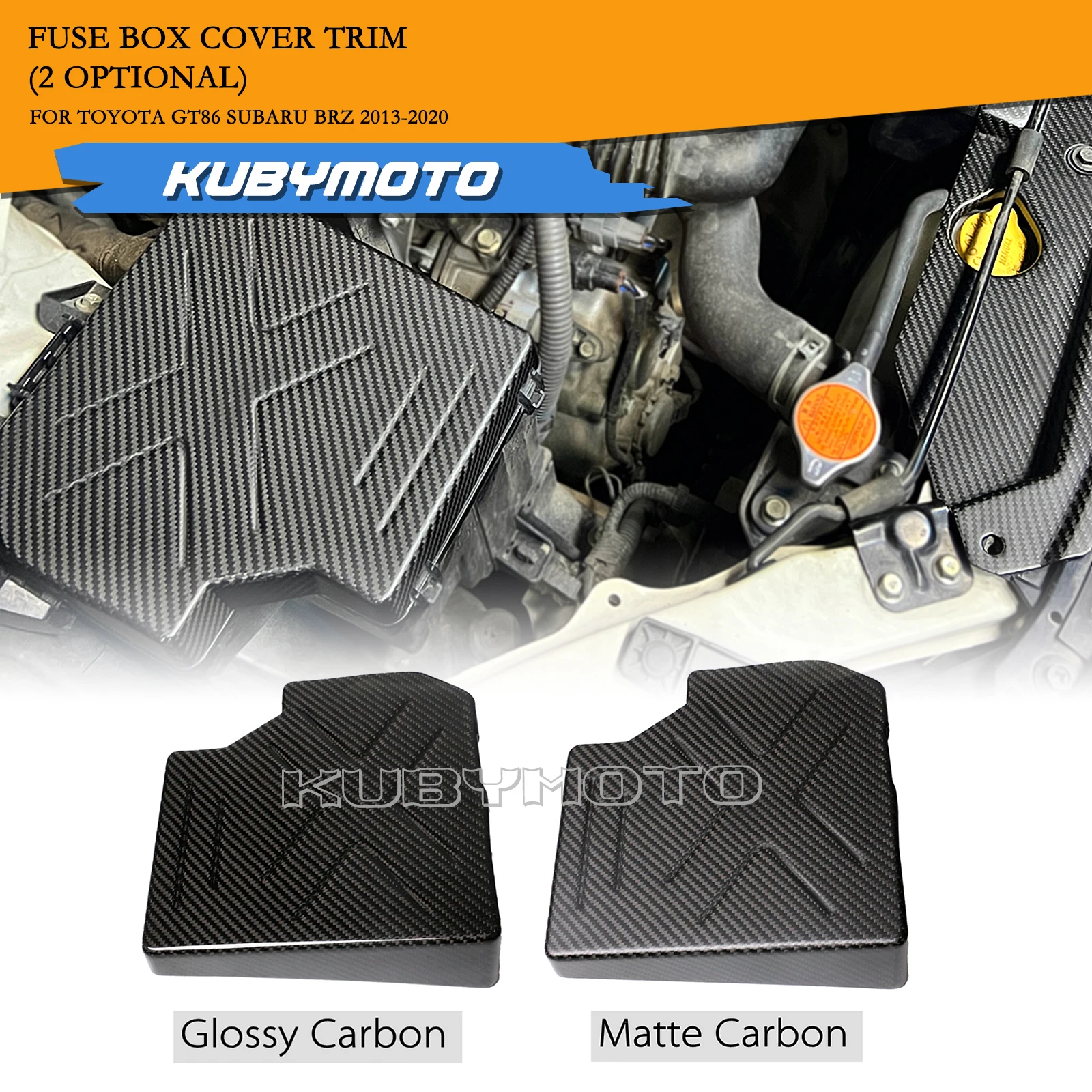 1 PC Car Fuse Box Cover Trim Bonnet Hood Protector For Subaru BRZ Toyota GT86 Coupe 2013-2020