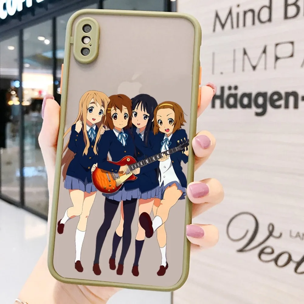 Anime K-ON Phone Case for iPhone 14 11 12 13 Mini Pro Max 8 7 Plus X XR XS MAX Translucent Matte Cover