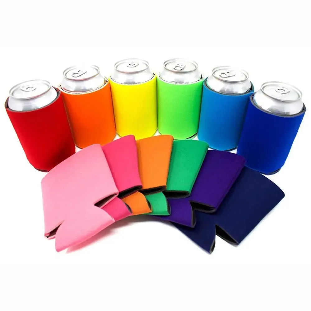 

1PC Beer Sleeves Camping Can Cup Soda Cover Neoprene Drink Cooler Portable Bottle Outdoor Sleeve for Party Wedding Birthday