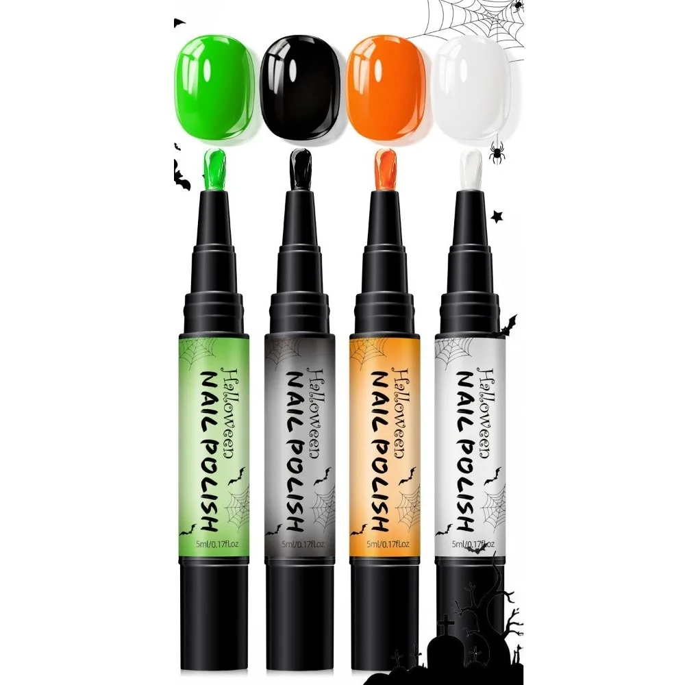 Quick Drying Nail Polish Pens Solid Color Peel Off Peel Off Nail Polish High Saturated Baking Free Baking Nail Polish Cosplay