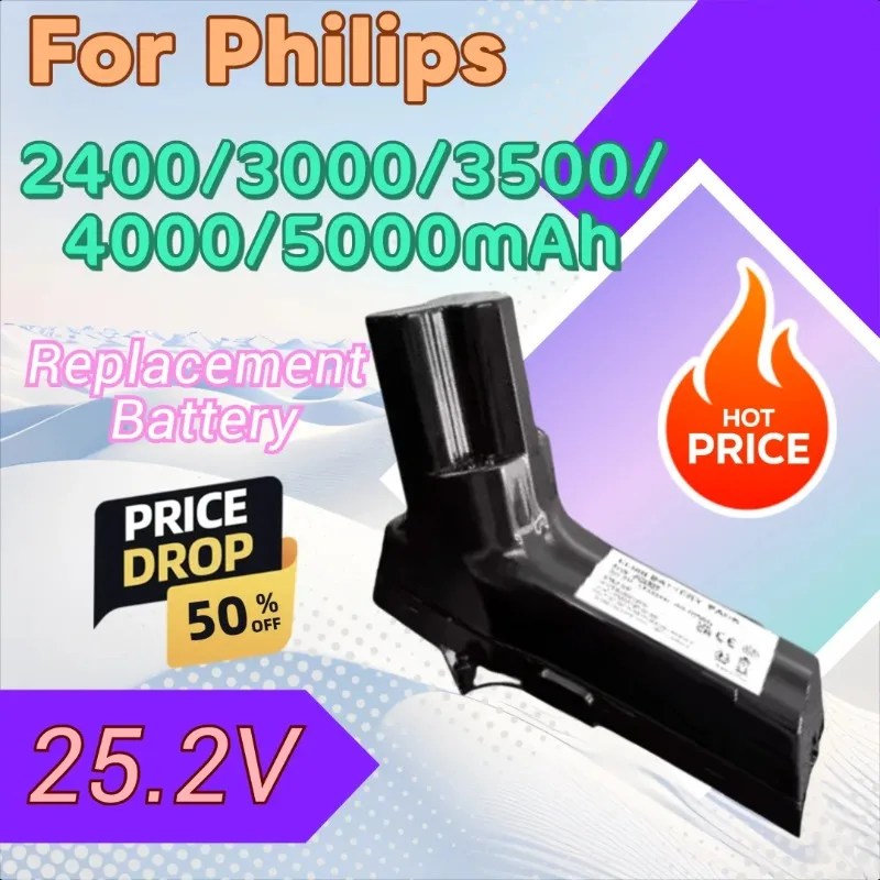 

25.2V Battery for Philips Vacuum Cleaner SpeedPro Max Aqua SpeedPro Max Stick FC6904 XC8147 FC6822 FC6823 FC6908 FC6822/01