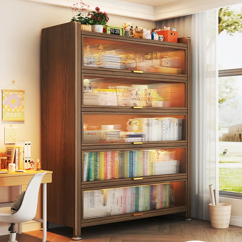 Glass Cube Bookcases Vintage Storage Organizer Interior Aesthetic Bookcases Decoration Designs Estante Livros Trendy Furniture