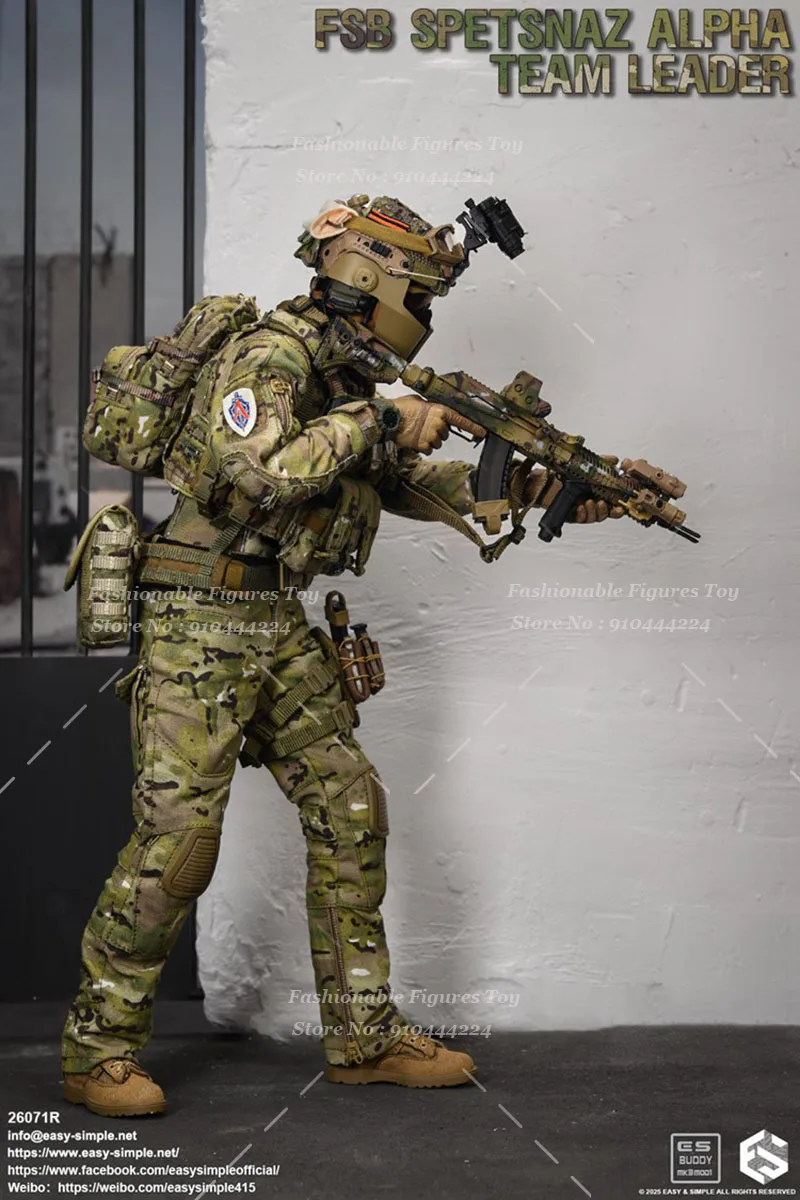 Esay & Simple ES 26071 R 1/6 جندي رجالي Fsbs Spetsnaz Alpha Team Leader مجموعة كاملة 12 بوصة دمى قتالية عسكرية