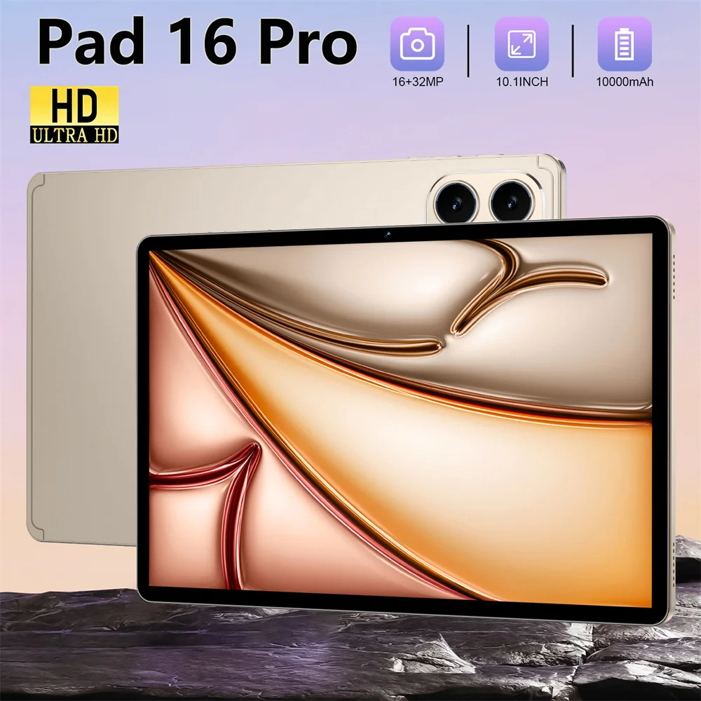 

Pad 16 Pro 10.1 inch Tablets Original Android 15 Cheap Tab 5G Dual Card 10000mAh WIFI Tablet PC For Children's Kids Gifts