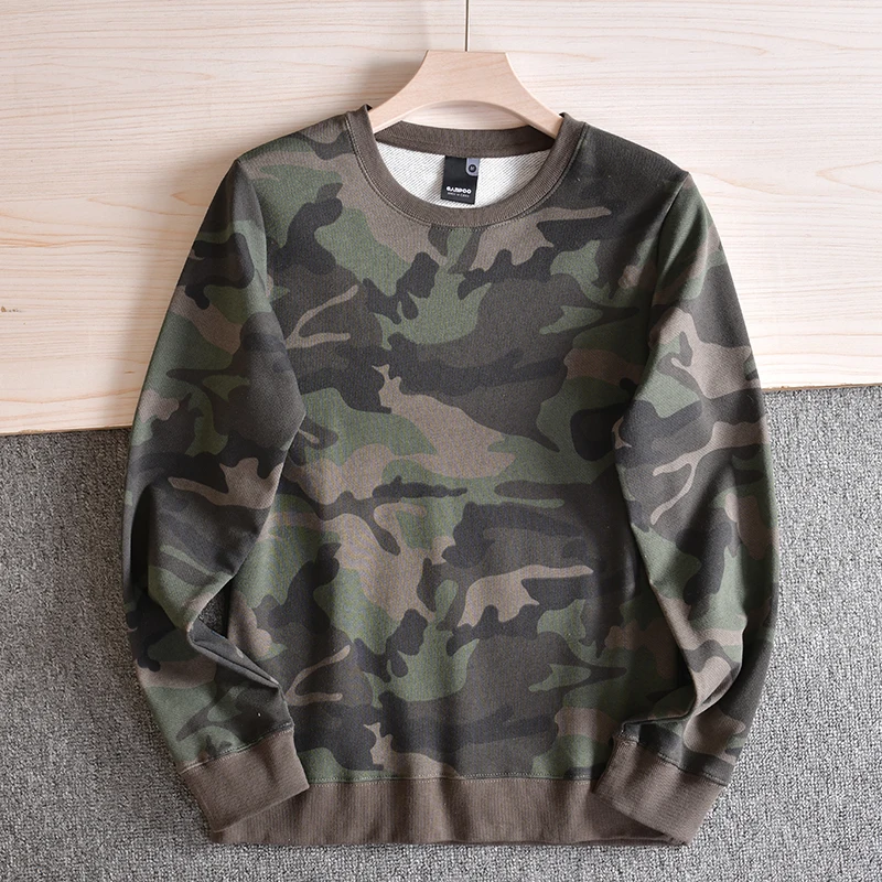 

Camouflage hoodie men's new spring casual crew-neck base shirt tide