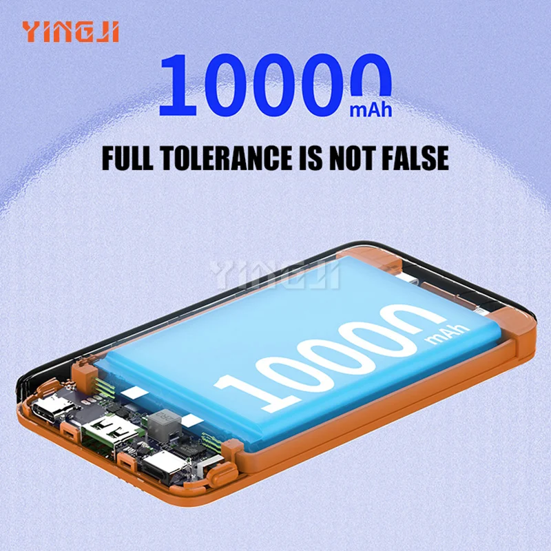 

10000mAh digital display with dual line 22.5W bidirectional fast charging lightweight leather stripe mobile power bank