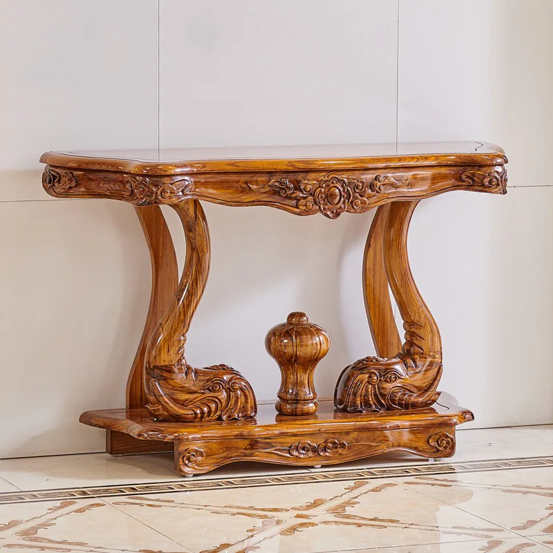 Solid wood living room locker household wall dining room partition cabinet entrance new Chinese style