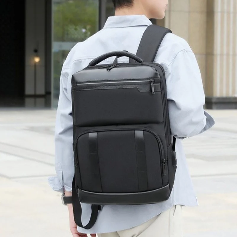 

Водонепроницаемый нейлоновый рюкзак для ноутбука для мужчин, большой вместимости, для работы в офисе, с множеством карманов, для студентов колледжа.