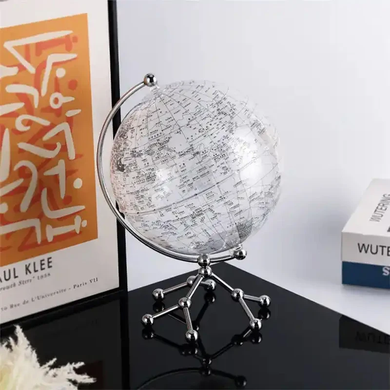 العالم الأرضي جغرافيا الكرة الأرضية ، كرة كروية دوارة الدرجة ، خريطة نمط معدني مطلي بالأكريليك ، معرفة جغرافية