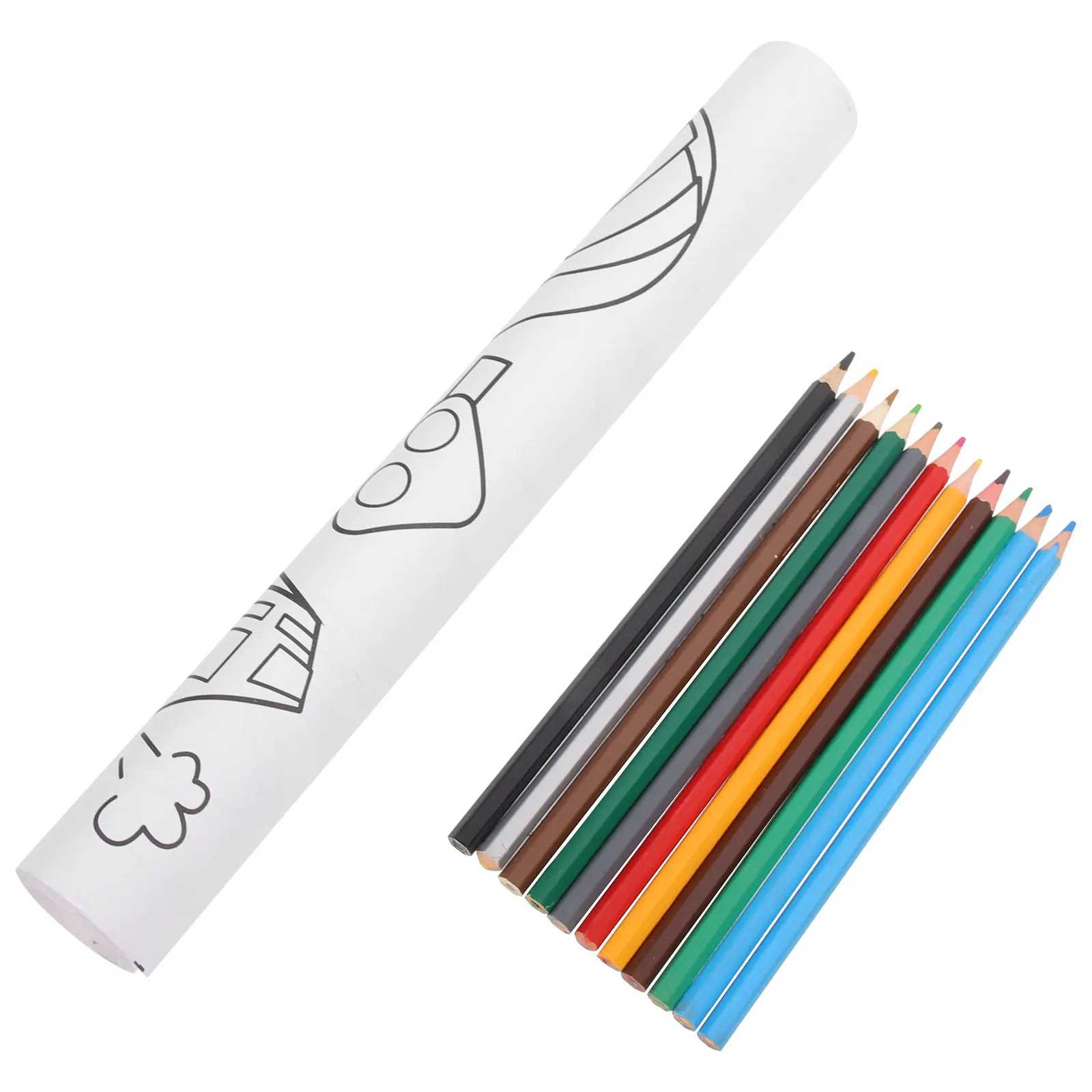 1Set Sturdy Thick Paper Coloring Poster Roll Creative Drawing Sketching Graffiti Art Sheet Home School Activity Learning