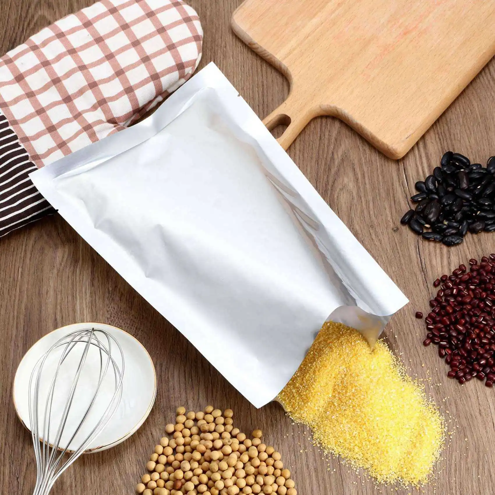 A74E-75 Pieces 3 Sizes Mylar Aluminum Foil Bags,Foil Flat Heat Sealing Bags Storage Bags Pouch For Food Coffee Tea Beans
