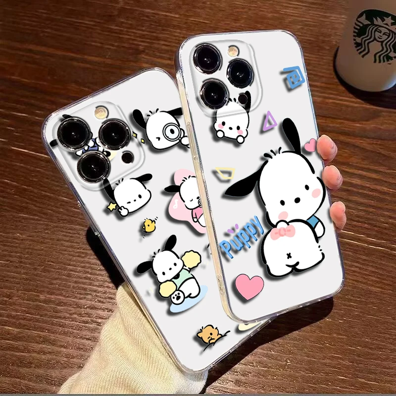 cute Pochacco Soft Case for LG K71 K8 Plus K9 Lite Q510 K92 Q92 Stylo 6 7 V40 V50 V60 Velvet G9 X4 Q61 Q60