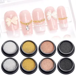 10G/Box 0.4MM 0.6MM Rose Gold Silver Metal Nail Art Micro Caviar Beads For Nails Decoration Accessories Parts Manicure Materials