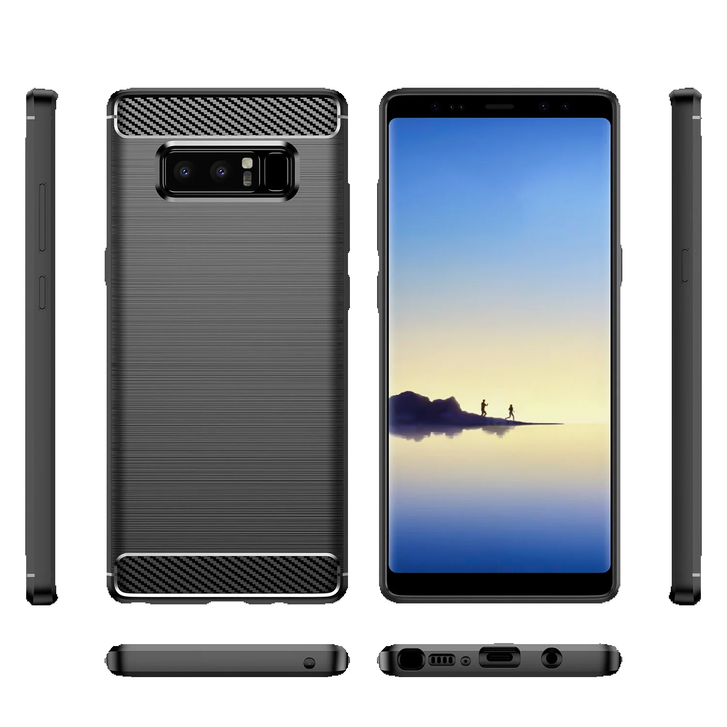 Frosted Case For Samsung Note 8 Galaxy Note9 Anti Shock Cover For Galaxy Note7 Note Fe Fan Edition Shockproof Carbon Fiber Cases