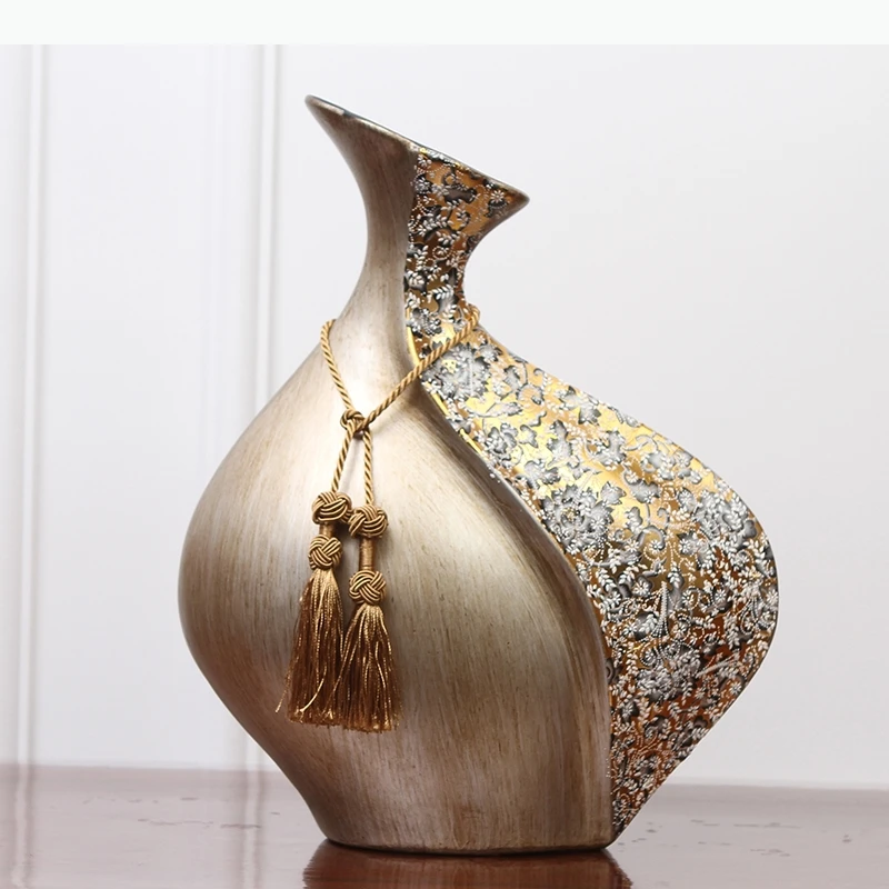 European style Ceramic vase Home Decorations Retro Small mouth Crafts Flower arrangement wedding decoration