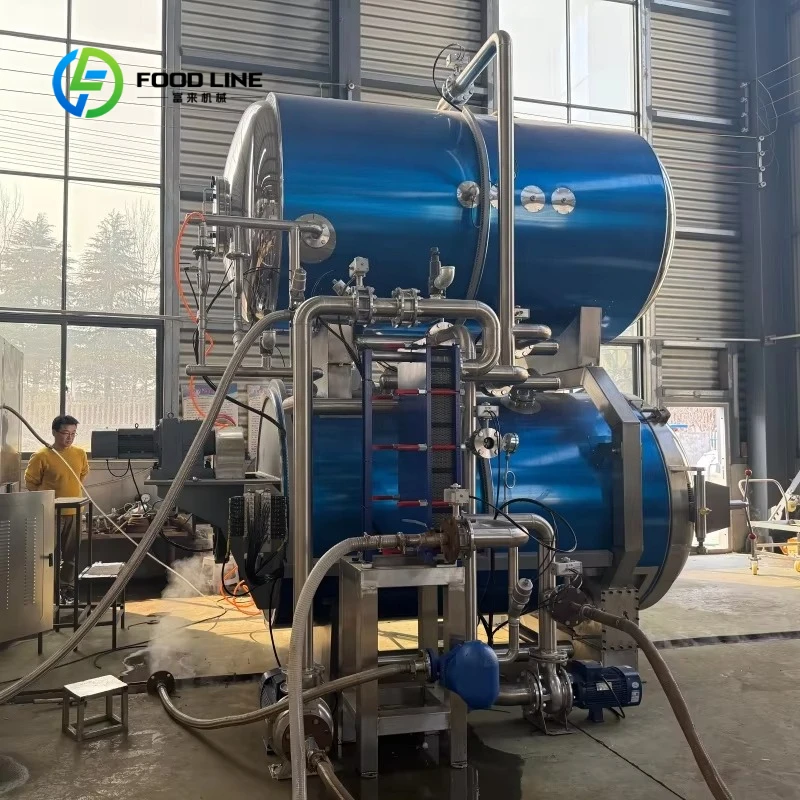 Customized Fully Automatic Horizontal Retort Sterilizer Double Layer Water Bath Food Autoclave for Vacuum Packed Meat Beverage