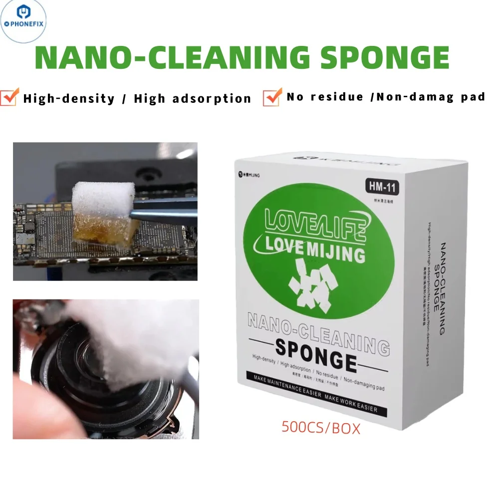 Mijing Nano Sponge Screen OCA Clean Strong Adsorption for Mobile Phone motherboard Wipe PCB Len Cotton Block Cleaning Ball Tool