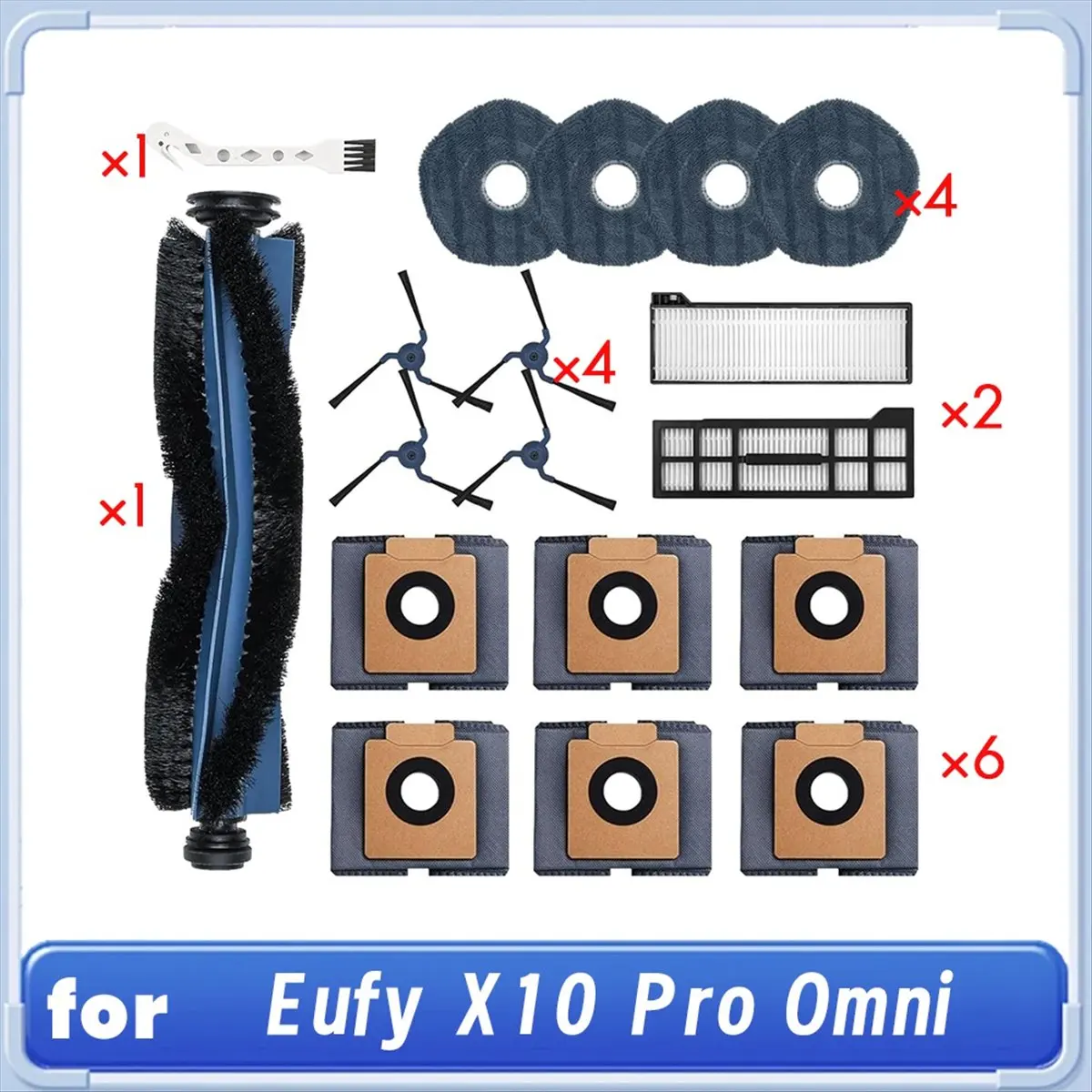 SHIP WITHIN 24 HOURS For X10 Pro Omni Self Emptying Robot Vacuum Main Side Brush HEPA Filter Mop Pad Essential Vacuum Accessorie
