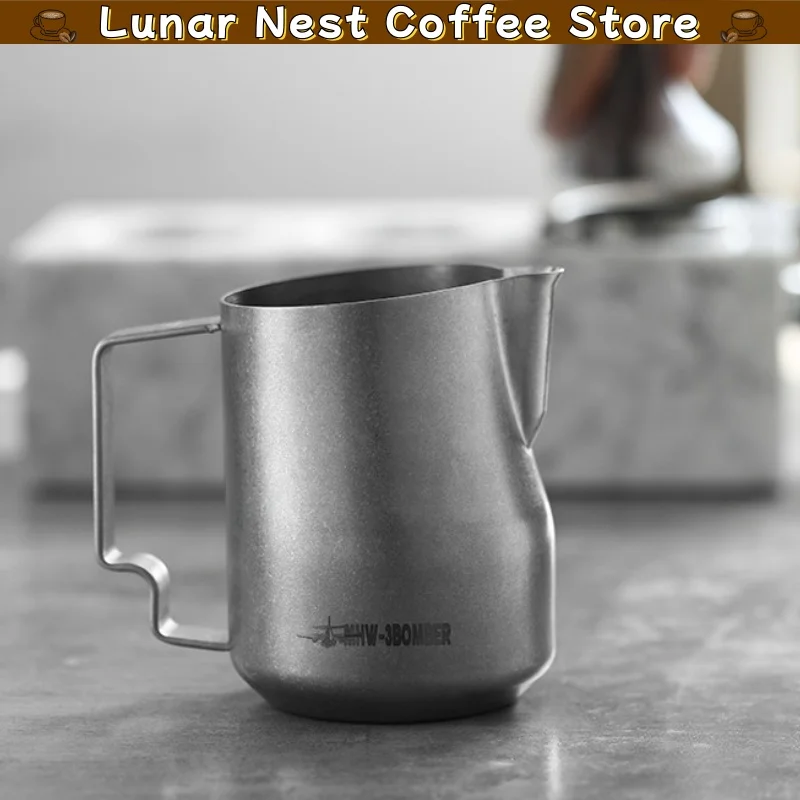 Mhw-3bomber Turbo 450ml Milk Frothing Pitcher Stainless Steel Eagle Spout Latte Art Steaming Cup Barista Tool Coffee Lovers Gift