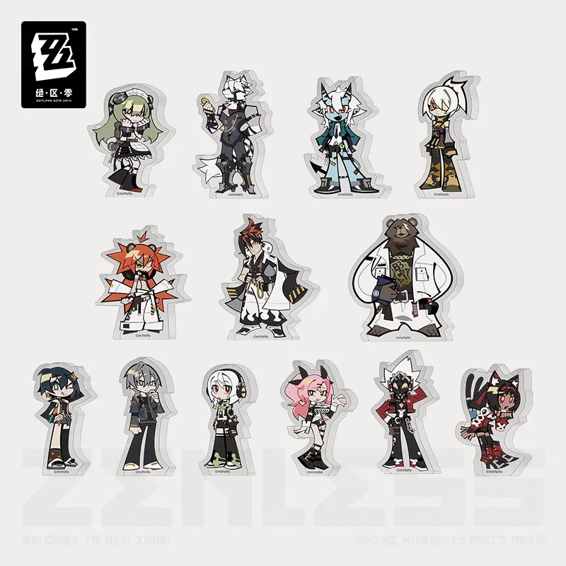 Game Zenless Zone Zero Anby Demara Nicole Demara Billy Kid Nekomiya Mana Q Mini Acrylic Stand Ornament Cosplay Christmas Gift ﻿