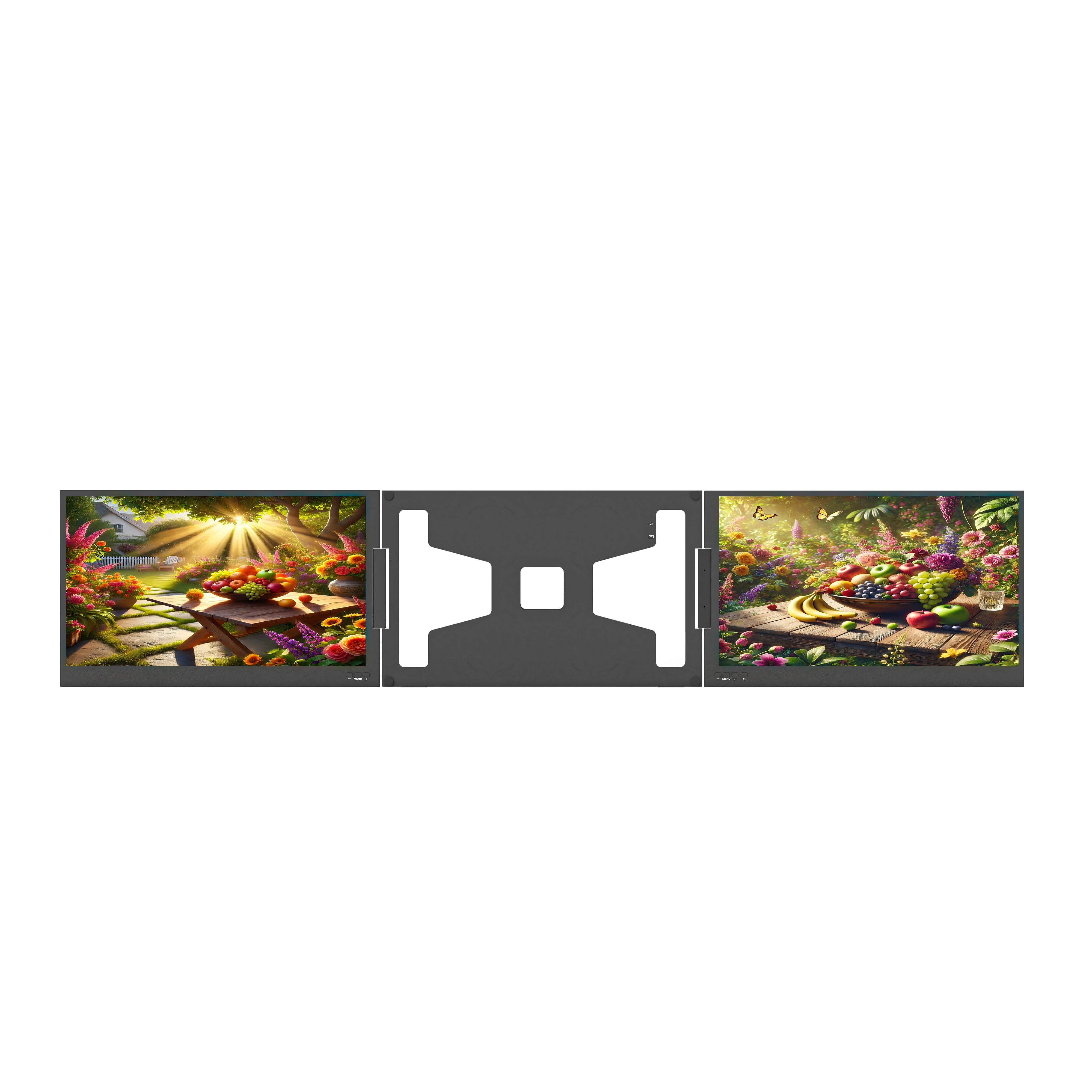 

Портативный тройной монитор для продуктивности — двойные внешние экраны 1080P с синхронизацией ноутбука