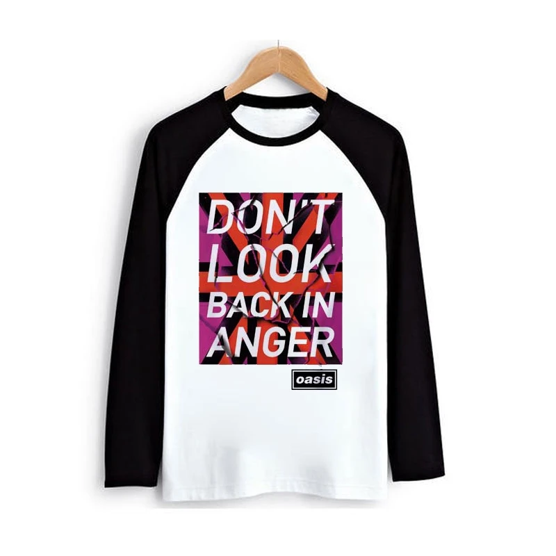 2025 Herren 3D-gedrucktes Oasis Band Youth Pop British Rock Music Glattes und rutschiges, schlankes Langarm-Oberbekleidungs-T-Shirt