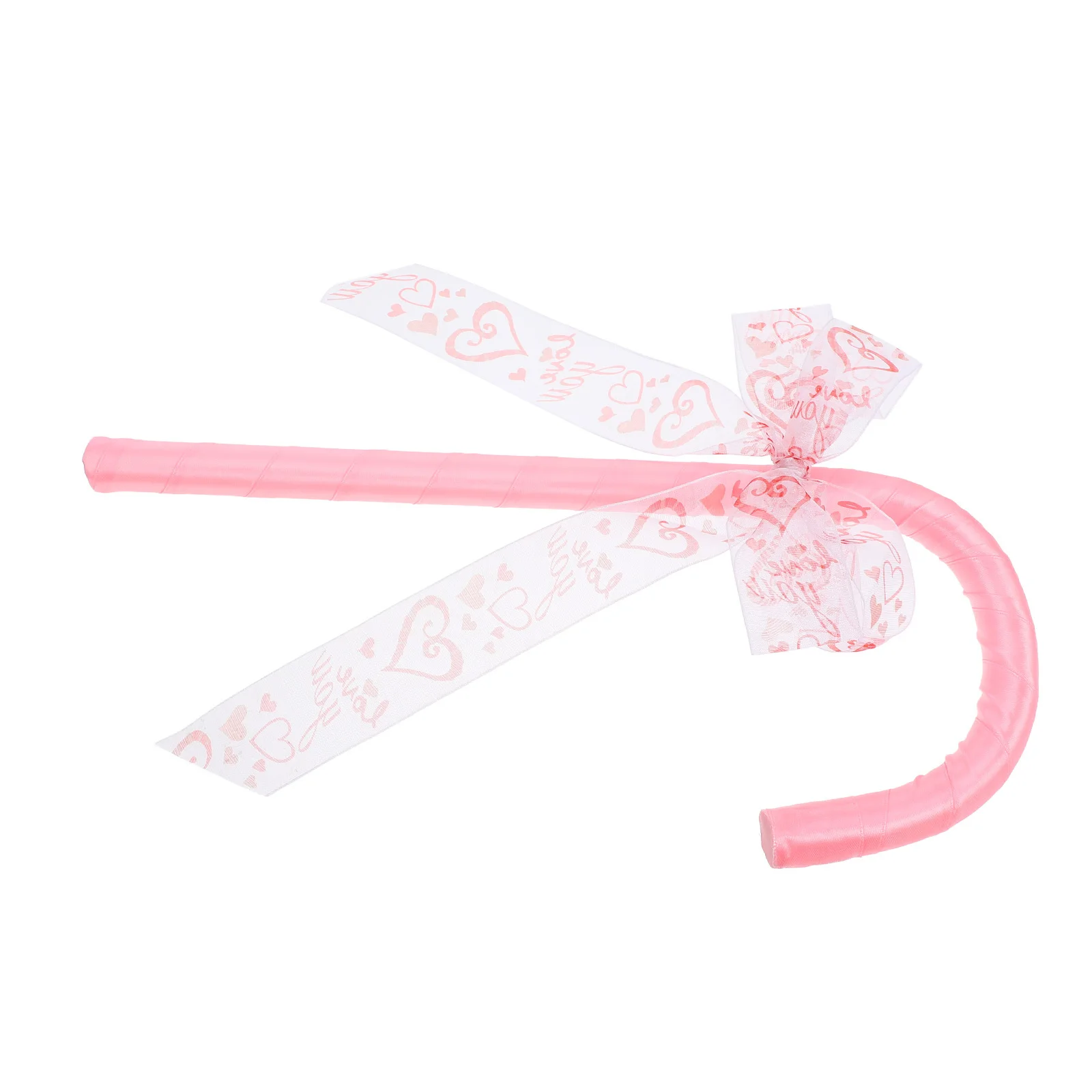 

1pcs Bow Tie Cane Pink Lightweight Durable Fancy Cane For Women Costume Party Halloween Valentine Photo Booth Prop Role Play