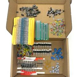 Kit di componenti elettronici da 1818 pezzi TO-92 TO-220 condensatori monolitici resistori 3MM 5MM diodi LED PCB RM063 potenziometro