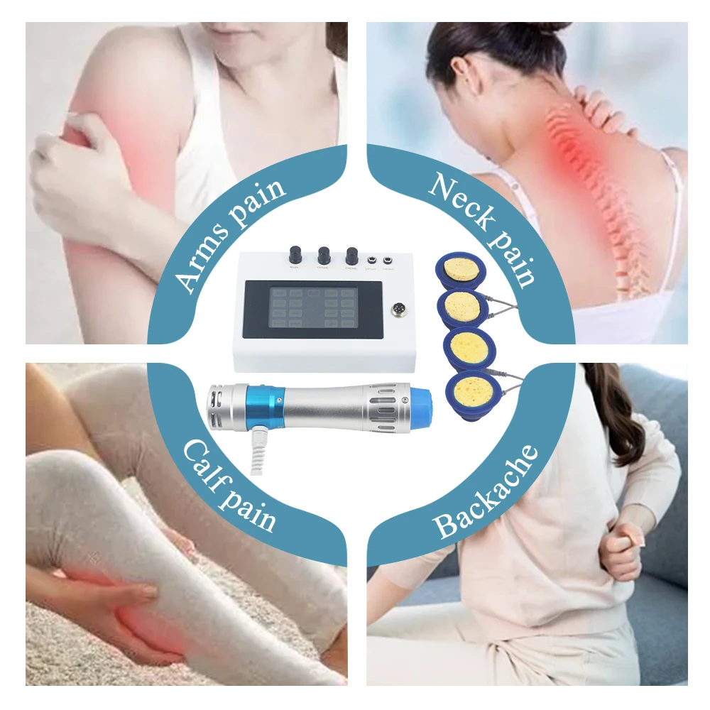 เครื่องนวดคลื่นช็อกแบบมืออาชีพเครื่องนวดผ่อนคลายร่างกายด้วยคลื่นกระแทกแบบ300MJ