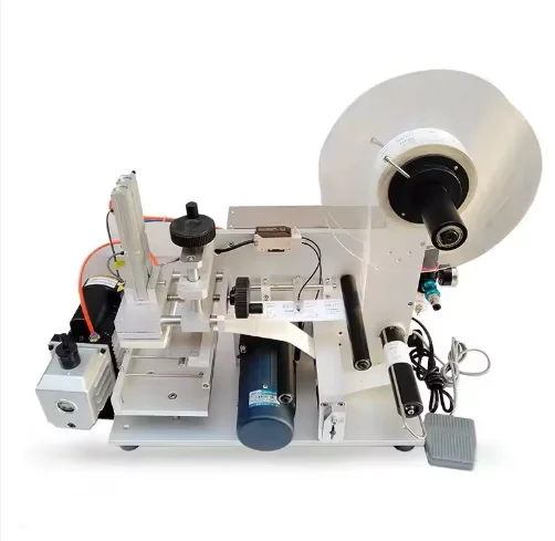 automatic perfume laundry detergent Hand Sanitizer flat bottle cover lid self adhesive labeler labelling hines