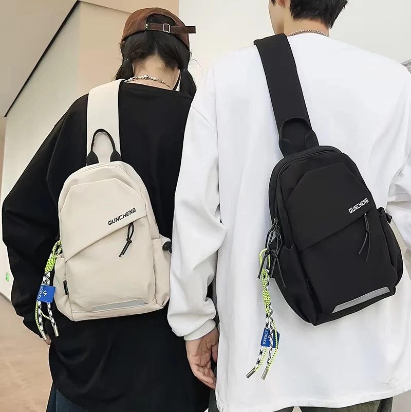 

New Men's Fashion Waist Bag Street Trend Chest Pack Crossbody Bag Women's Casual Shoulder Bag Lightweight Small Backpack