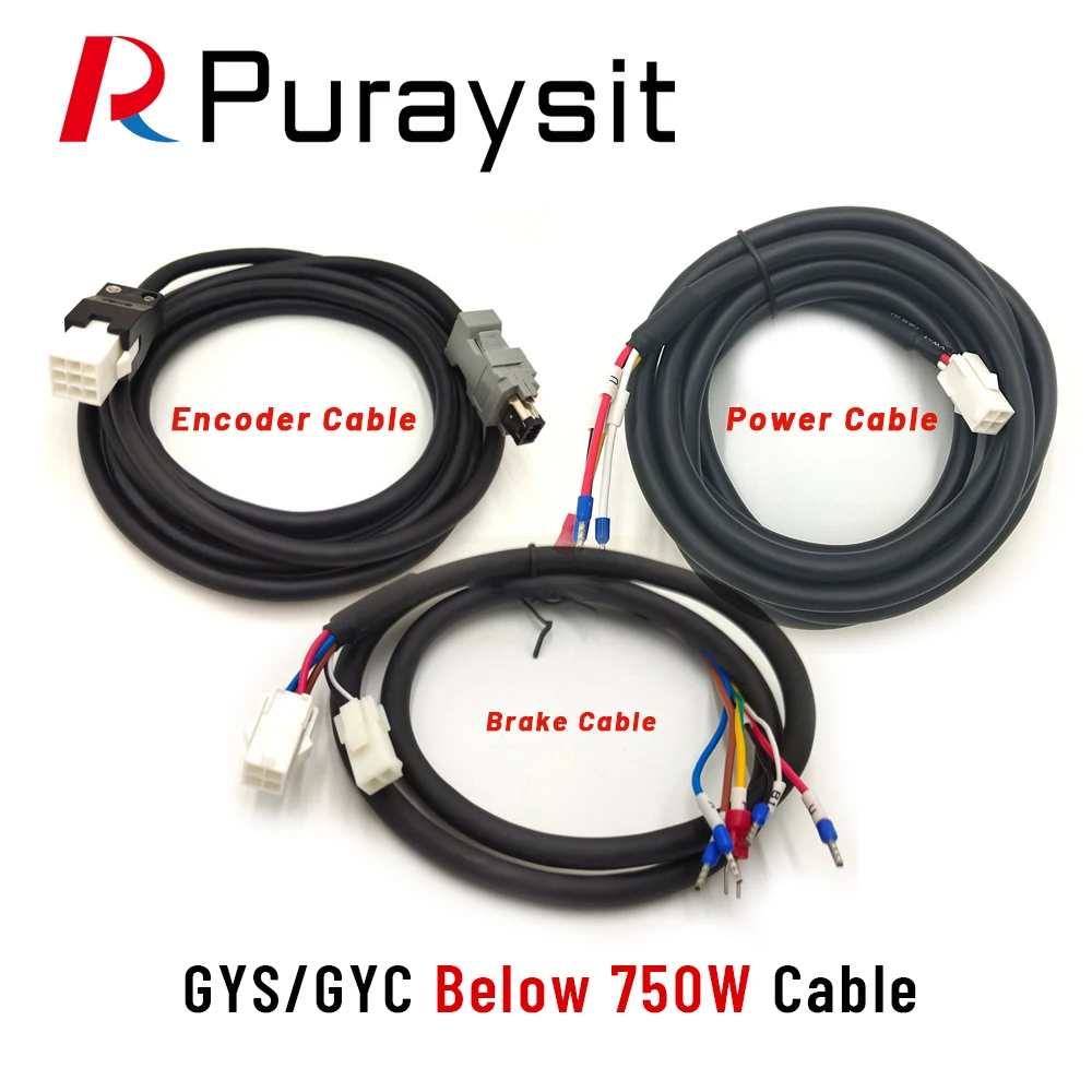 

Puraysit Servo Motor Power cable Encoder Cable with Brake cable WSC-P06P03-E WSC-P06P05-E for FUJI A5 Series