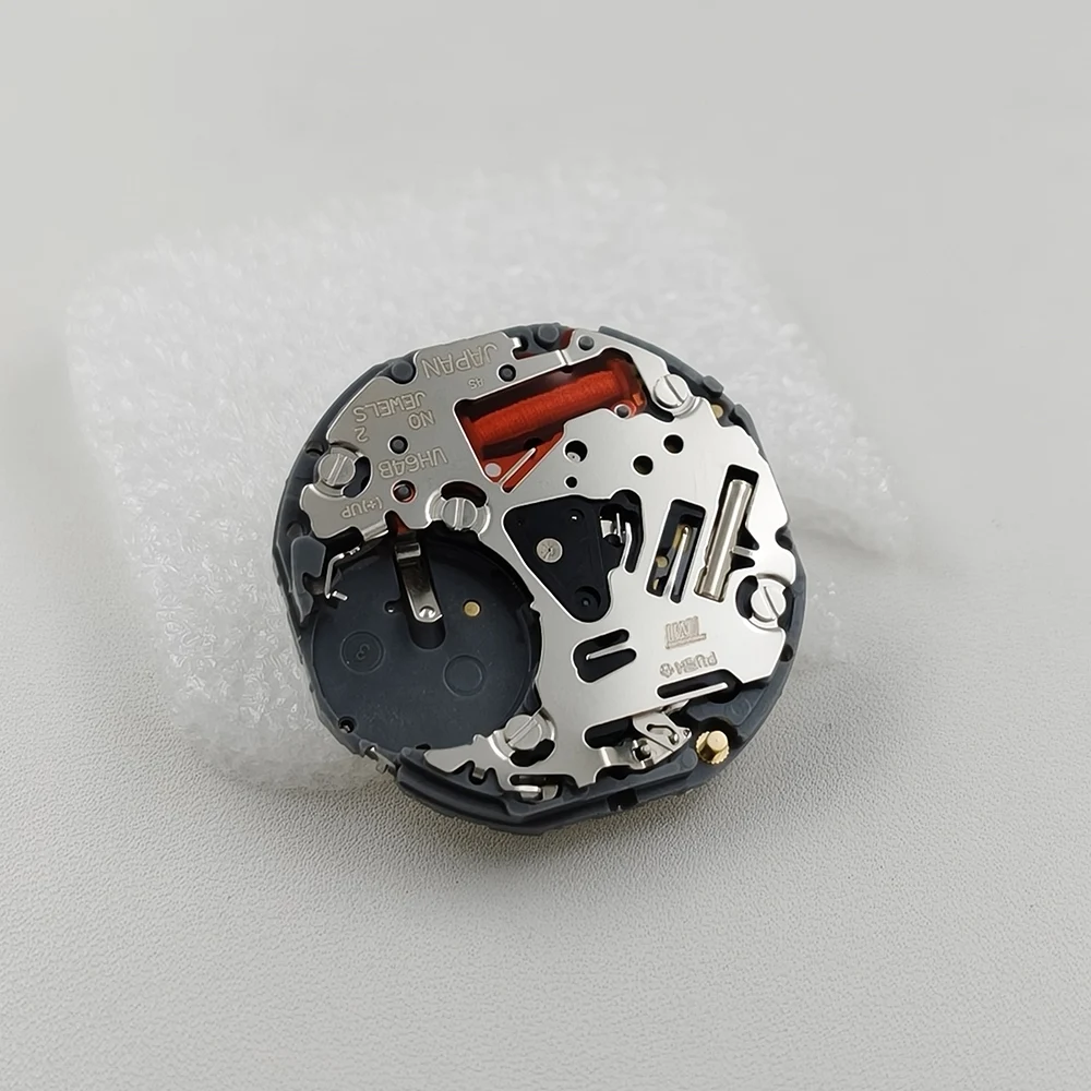 Japan Genuine VH64 Sweep Second Multi-Eye Quartz Watch Movement TMI VH64B Battery-Powered Mechanism Mod Parts Three Hands 2 Eyes