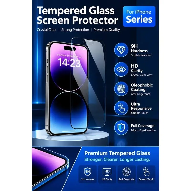 for Apple Glass Ceramic Film for iPhone 16 Tempered Glass Customized Full Screen Explosion Proof Protective Film