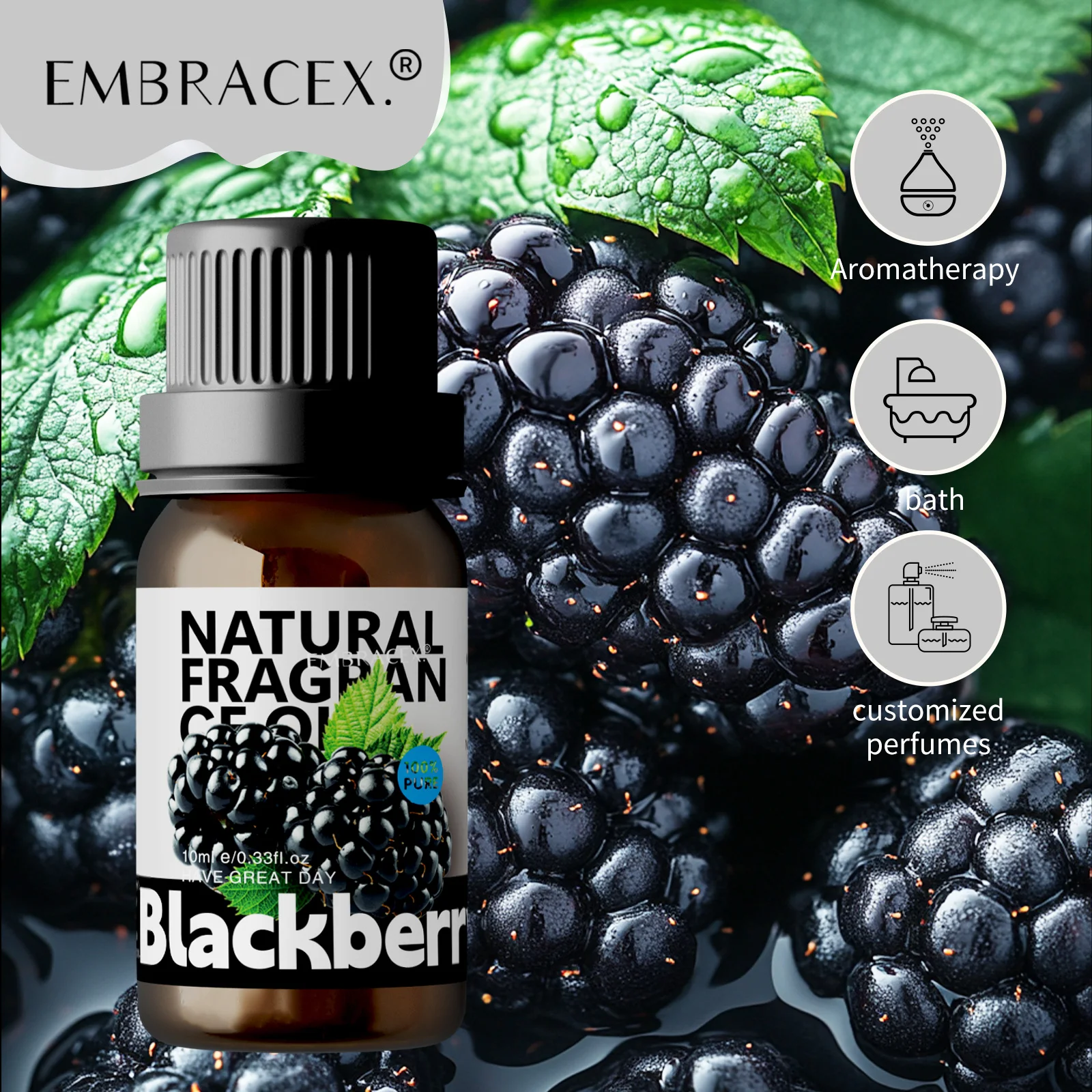 10ml Blackberry Essential Oils Blackberry women's Perfume Funny Gifts perfume women soap/candle making
