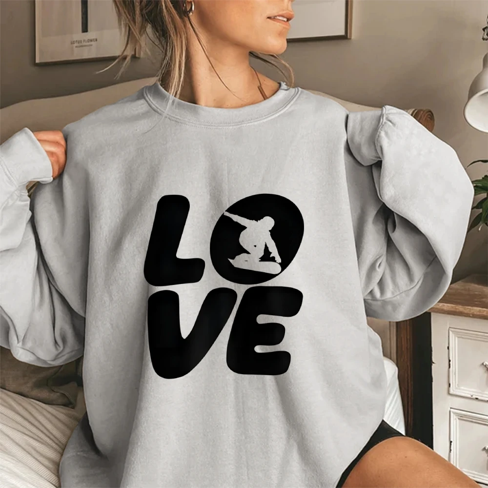 الحب الثلوج الصعود بلوزات هدية ل طاقم لوح التزلج Nec عارضة البلوز لارتداء اليومي فضفاض صالح لل Wemen الرجال ربيع الخريف