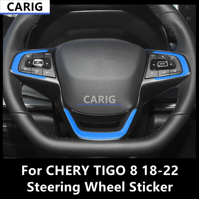 

For CHERY TIGGO 8 18-22 Steering Wheel Sticker Carbon Fiber Pattern Protective Film Interior Modification Accessories