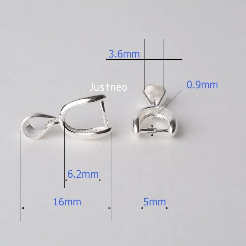 Solidna 925 sterling silver zapięcie do wisiorka w kształcie kulki złącze, haczyki zaciski z ice-pick na naszyjnik i srebrna biżuteria, XL — zdjęcie 5