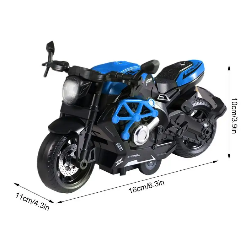 Mini moto jouet nervure arrière véhicule inertiel, modèle réaliste 402, simulation Hurbike, lumières clignotantes colorées, moteur cool