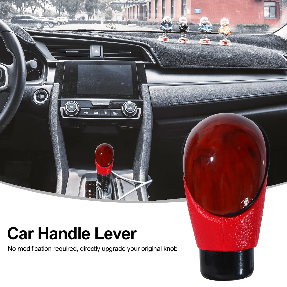 

Car Gear Shift Knob Durable Plastic Easy Install Universal Stylish Design Fashionable Look Smooth Surface Comfortable Use Lever
