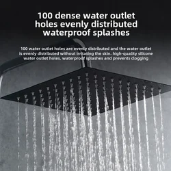 Strong pressurized top spray single head shower head for rain, strong pressurized bathroom high water flow nozzle