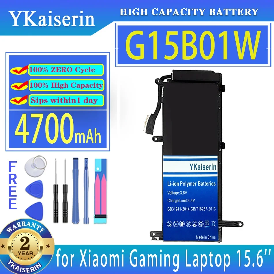 

YKaiserin 4700mAh Replacement Battery G15B01W for Xiaomi Gaming Laptop 15.6'' I5 7300HQ GTX1050 GTX1060 1050Ti/1060 171502-A1