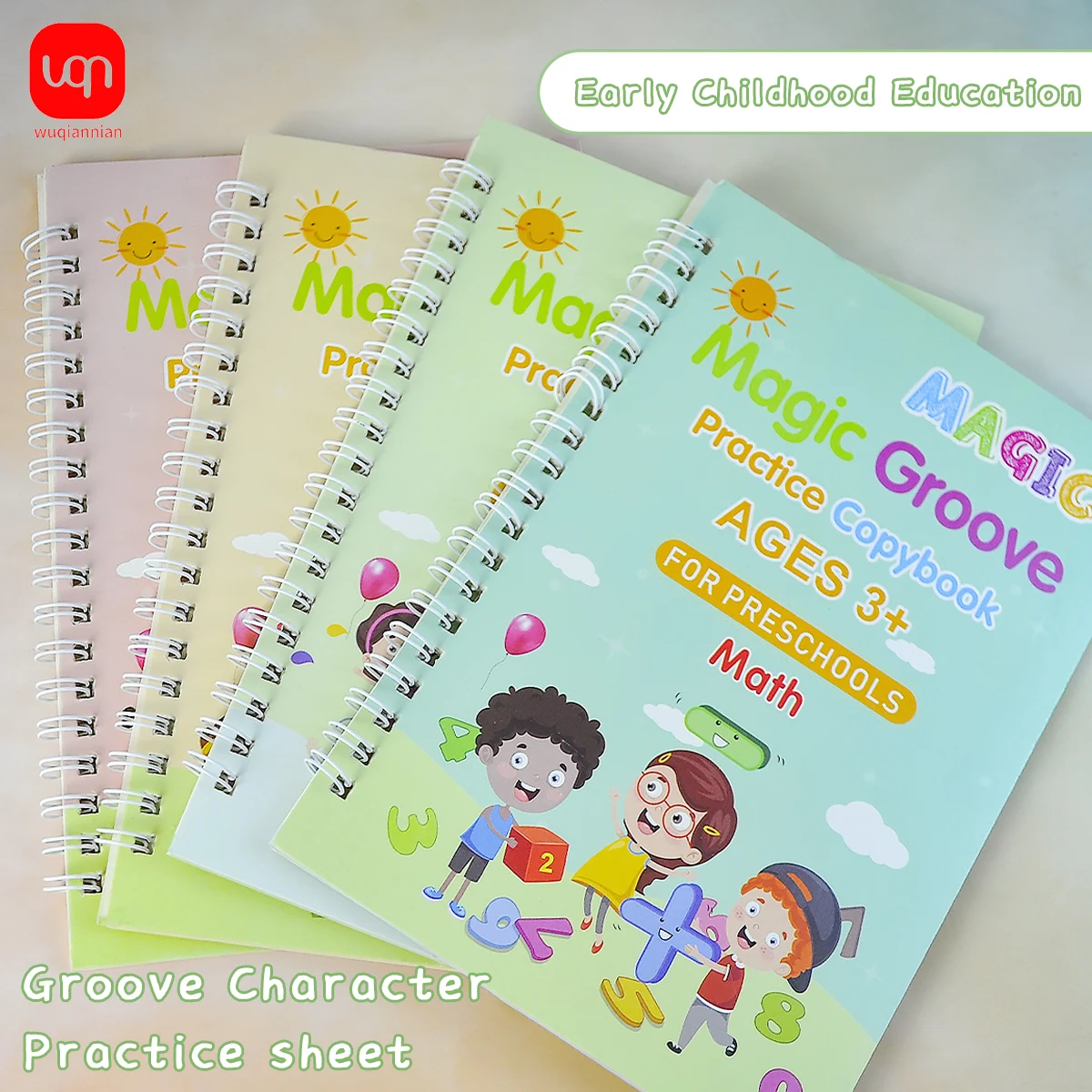 WQN-1PC Learning Painting Writing Writing Writing Books 3D Reusable Kids Painting Art Supplies Kids Calligraphy Writing Books